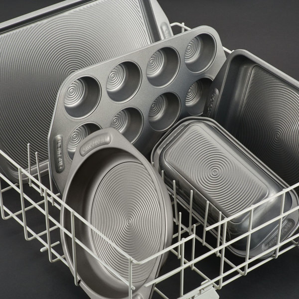 Circulon Nonstick 6-Cup Mini Loaf Pan - Carbon Steel Bakeware, Gray, Oven Safe To 450°F - View #6